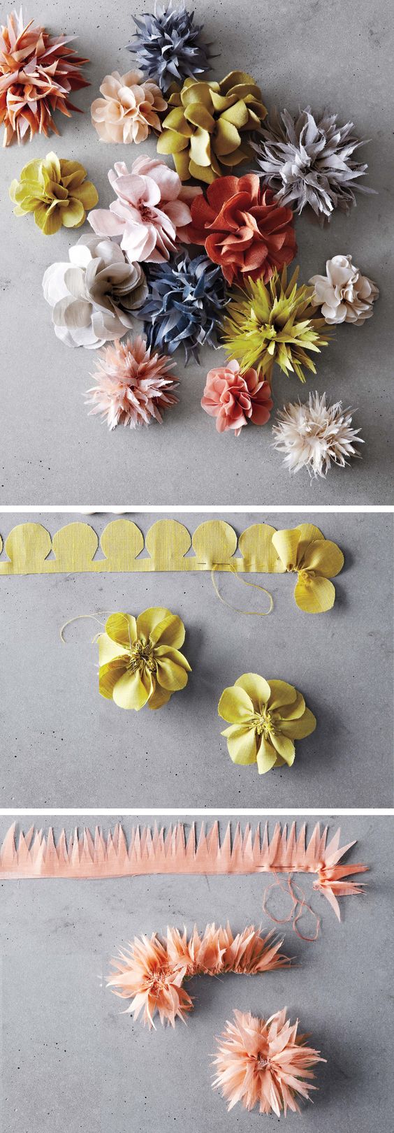 DIY Fabric Flowers - how gorgeous!: 