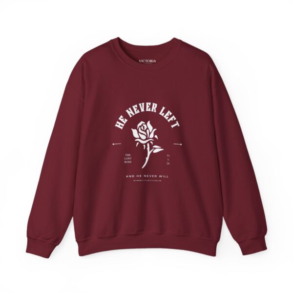 He Never Left Crewneck Sweatshirt